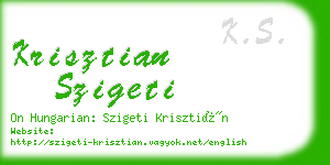 krisztian szigeti business card